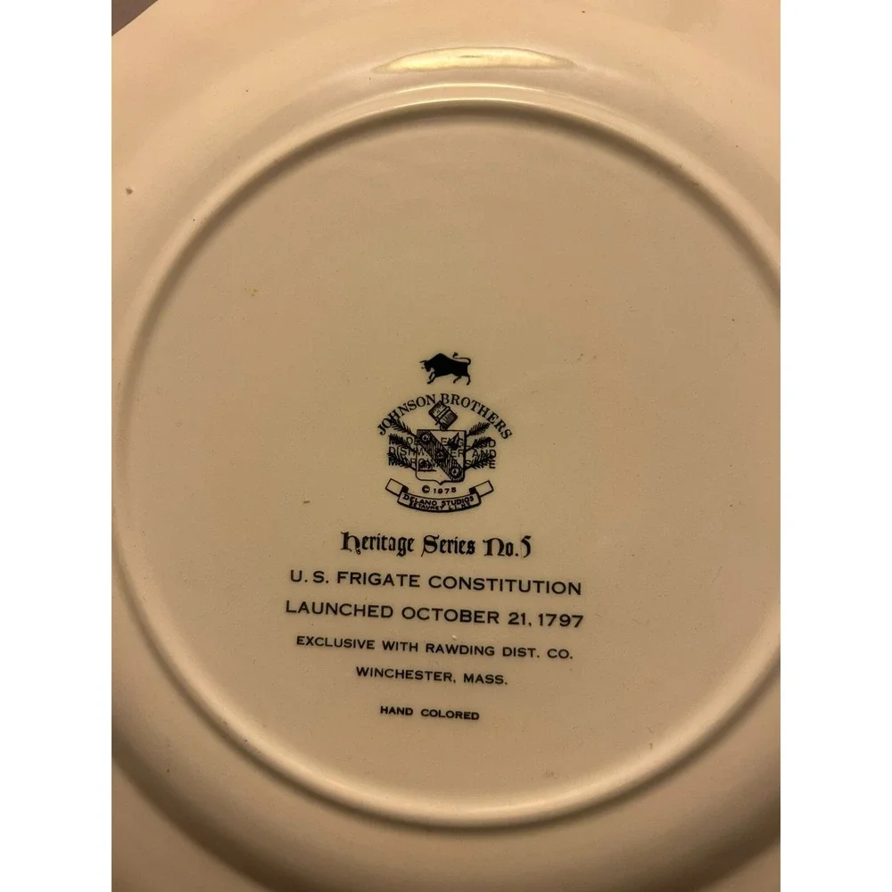 Vintage US Frigate Constitution plate